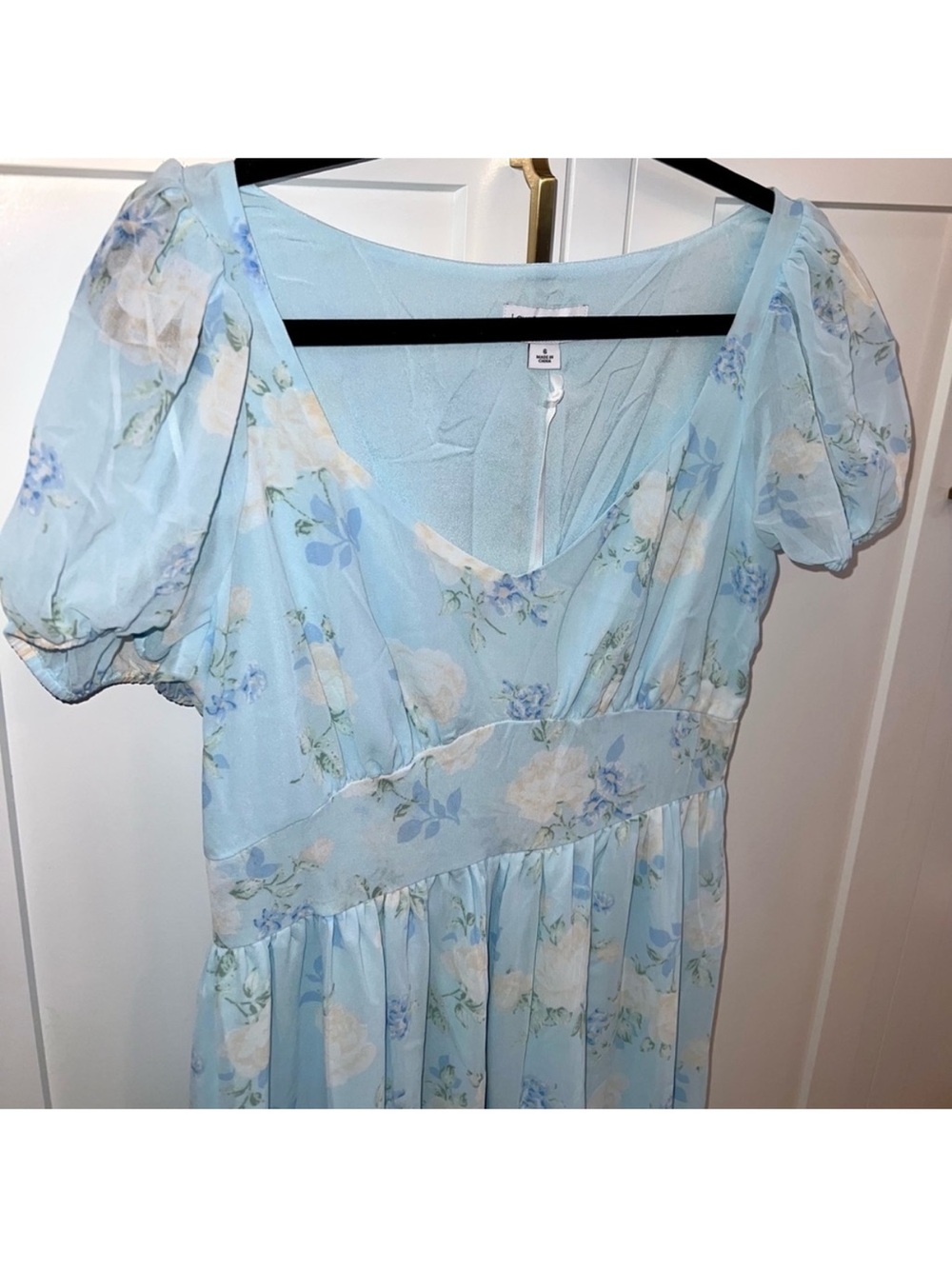 LoveShackFancy Blue Floral Midi Dress - Picture 5 of 8
